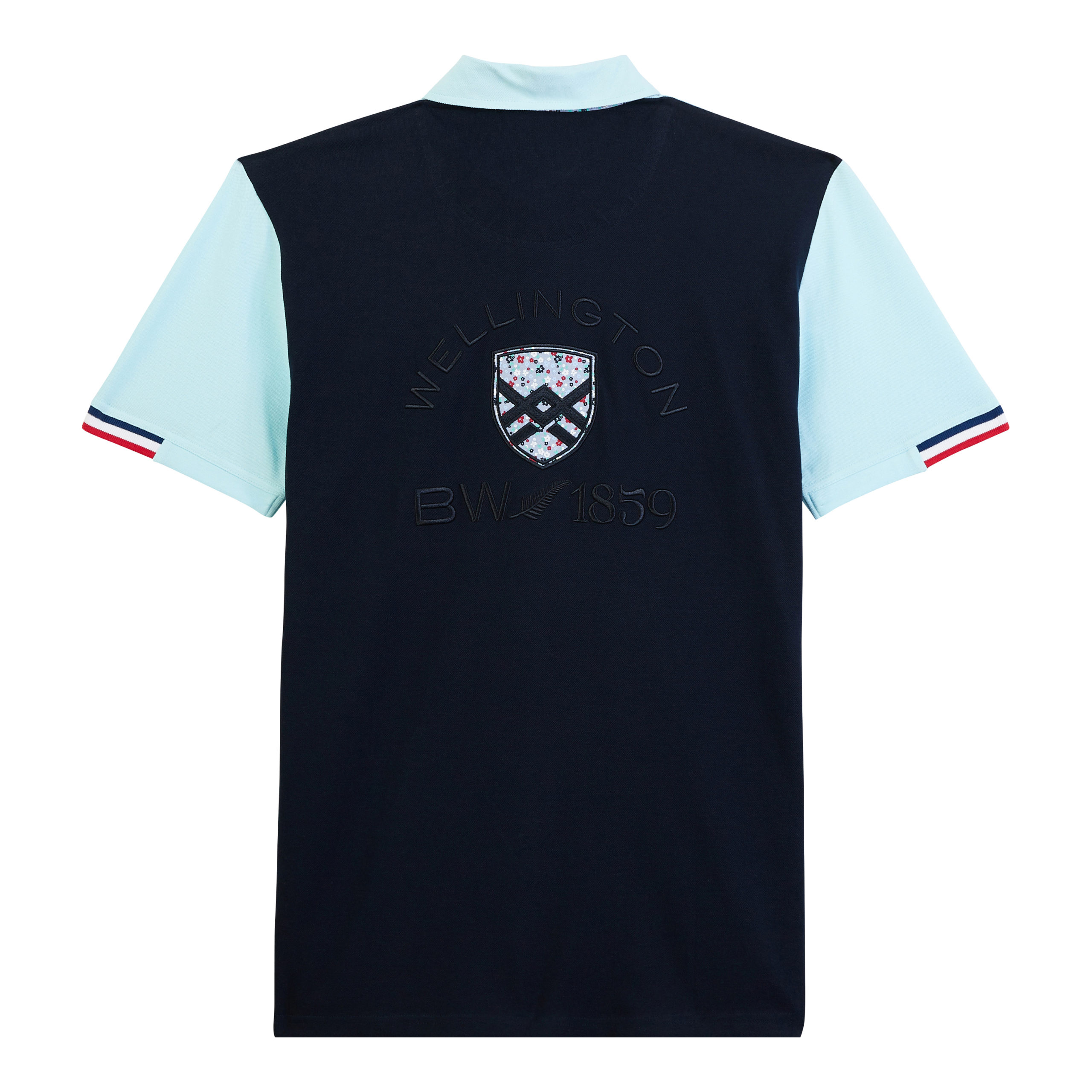 150 223003_POLO MC TURQUOISE_ BLEU MARINE_2