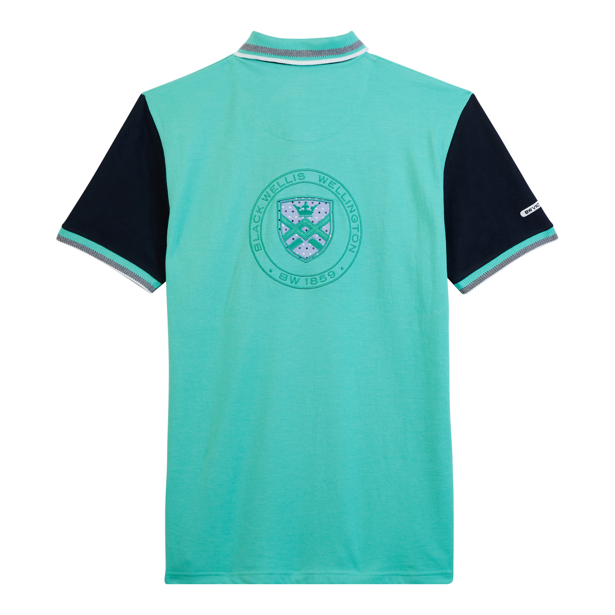 150 223027_POLO MC VERT MENTHOL_ BLEU MARINE_2