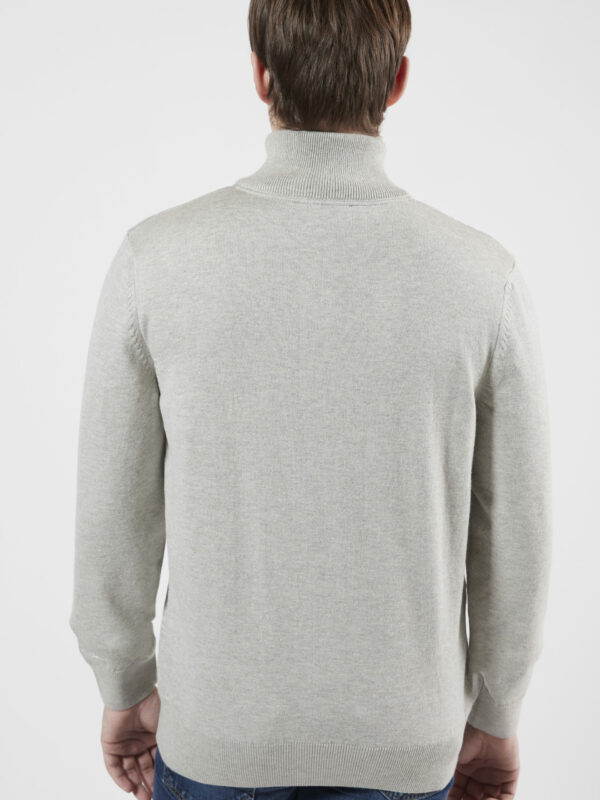 GILET TRICOT CASUAL CHIC SIGNATURE GRIS – Image 4