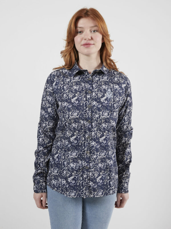CHEMISE DARK FLOWERS QUEEN