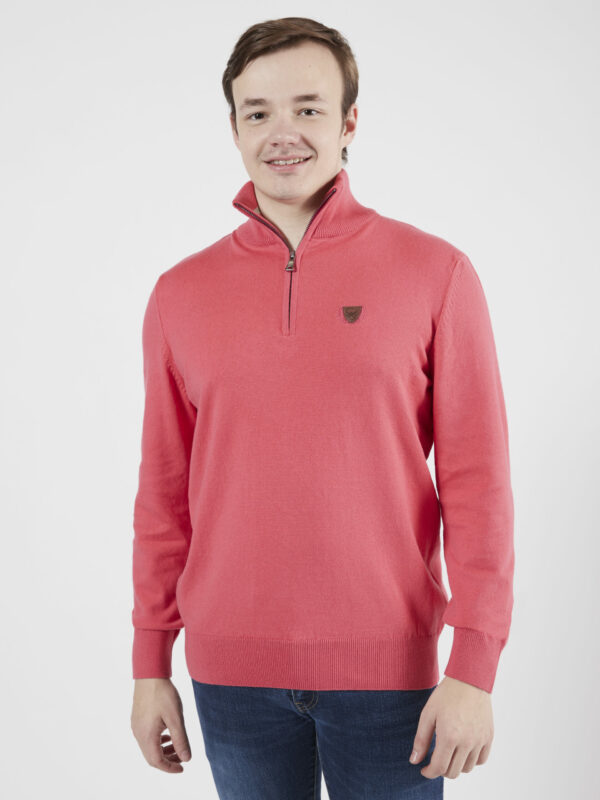 PULL COL CAMIONNEUR CASUAL CHIC SIGNATURE CORAIL