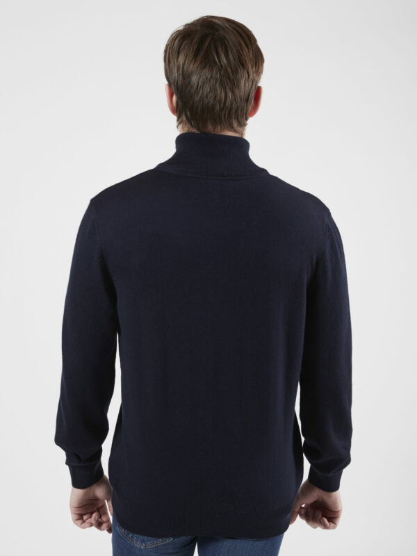 GILET TRICOT CASUAL CHIC SIGNATURE BLEU – Image 4