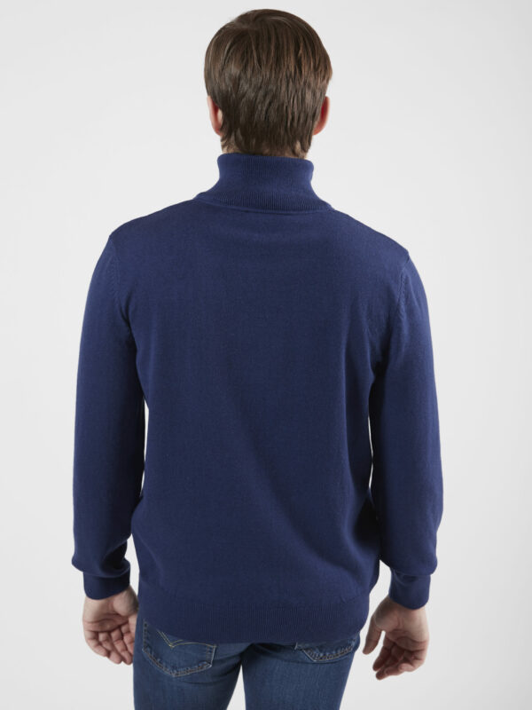 PULL COL CAMIONNEUR CASUAL CHIC SIGNATURE BLEU – Image 3