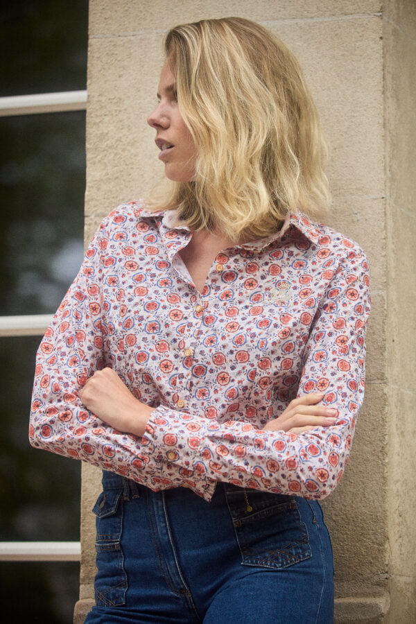 CHEMISE ROSES HERITAGE ORANGE – Image 2