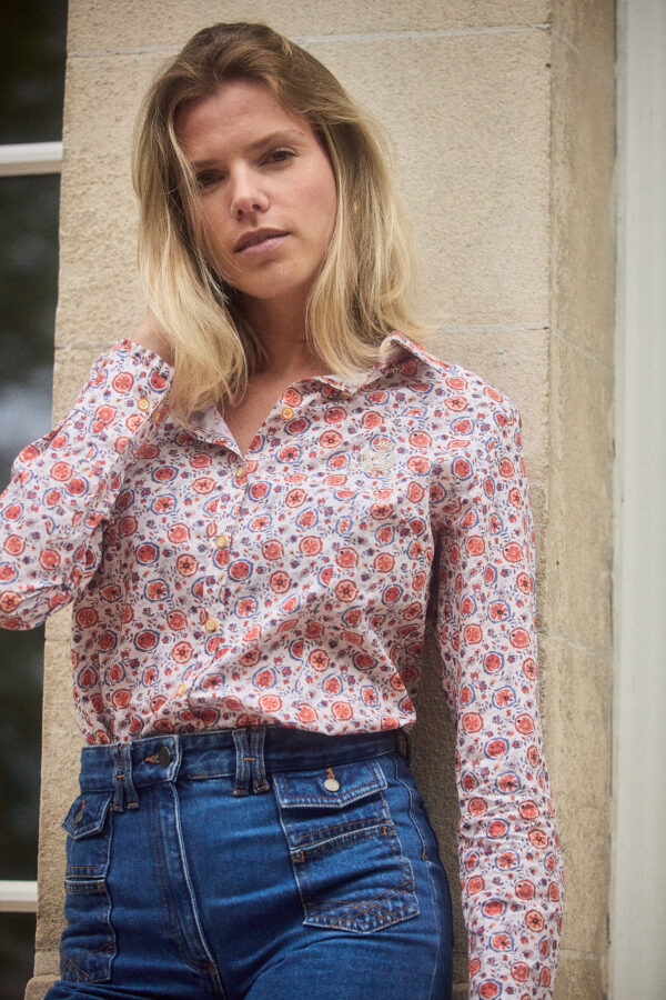 CHEMISE ROSES HERITAGE ORANGE
