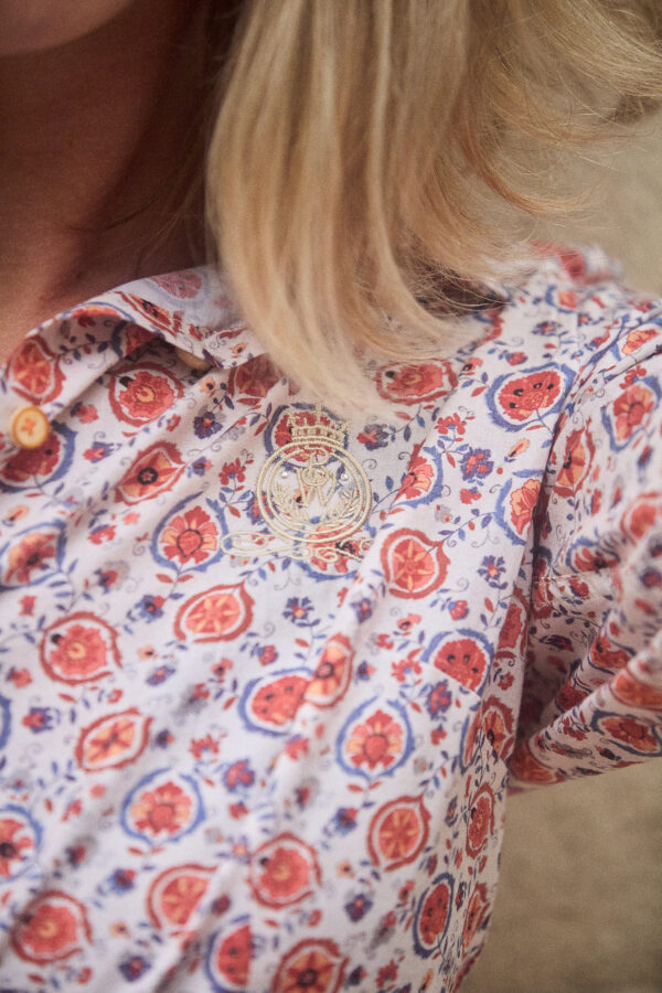 CHEMISE ROSES HERITAGE ORANGE – Image 7