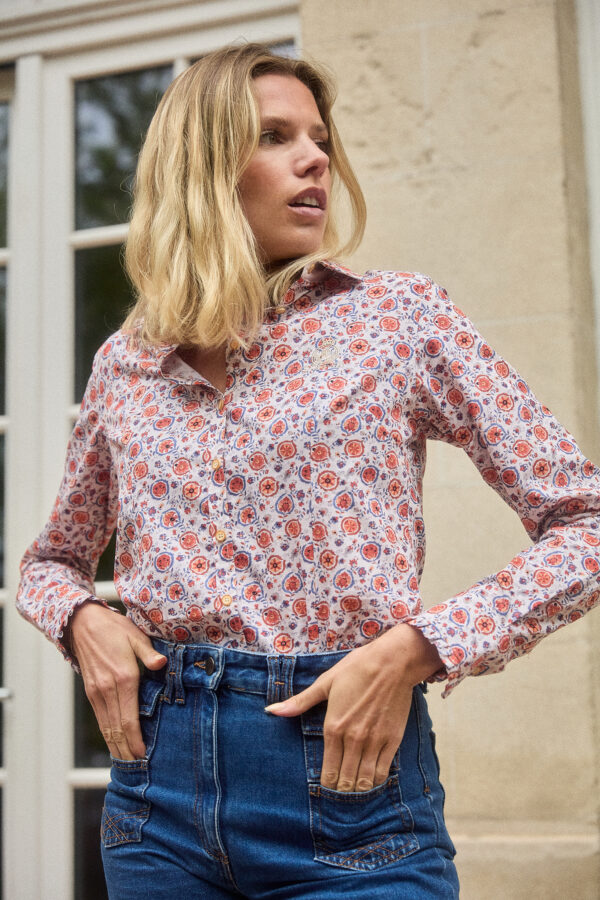 CHEMISE ROSES HERITAGE ORANGE – Image 9
