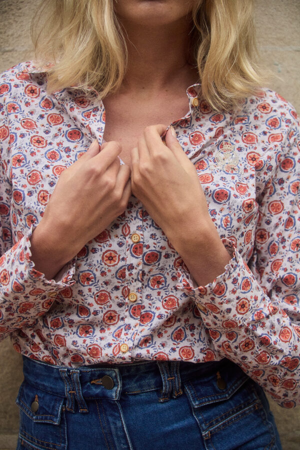 CHEMISE ROSES HERITAGE ORANGE – Image 8