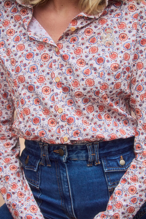 CHEMISE ROSES HERITAGE ORANGE – Image 6