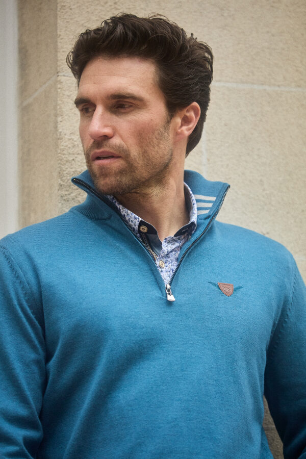 PULL COL CAMIONNEUR MARIN D’HIVER – Image 2
