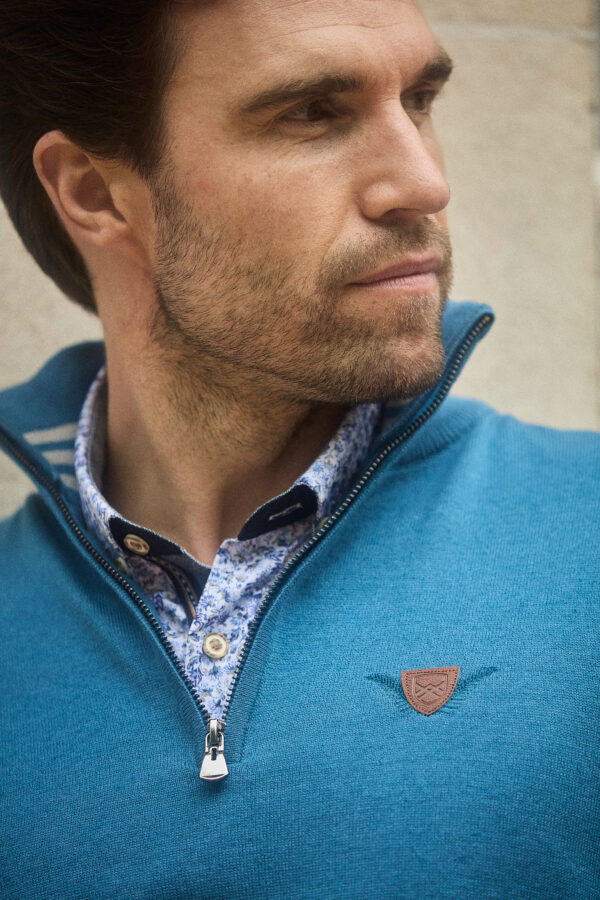 PULL COL CAMIONNEUR MARIN D’HIVER – Image 4