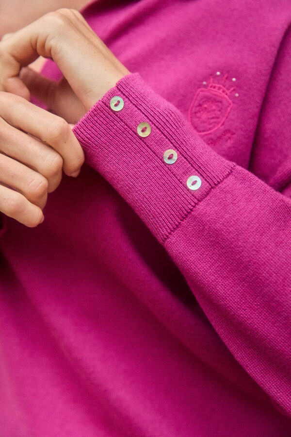 PULL COL POLO ROSES HERITAGE STRAWBERRY – Image 5
